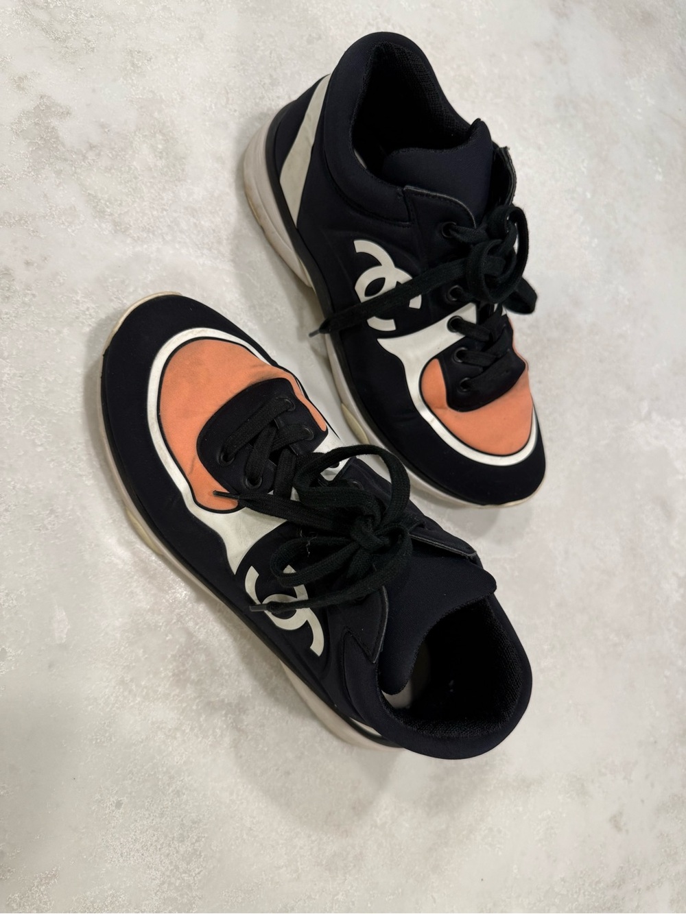 Authentic CHANEL Logo Sneakers